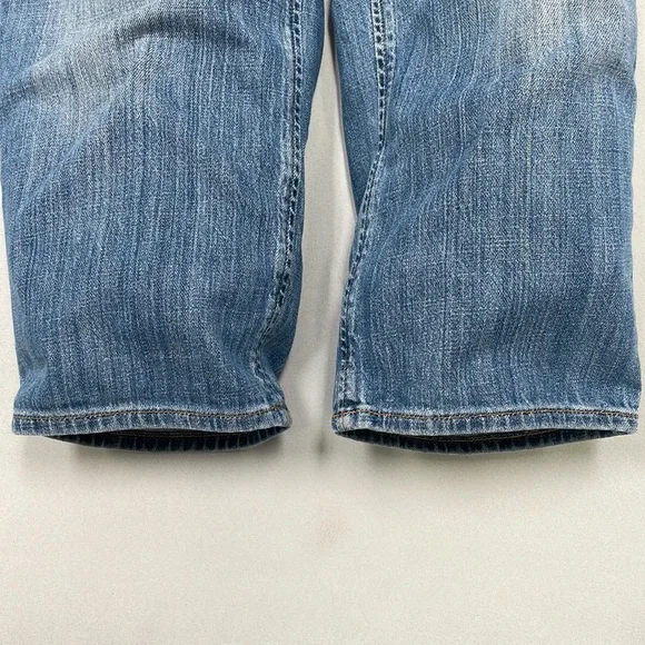 Eddie Bauer // Women's Size 10 Modern Capri Dark Wash Cotton Blend Stretch Jeans - Picture 10 of 11